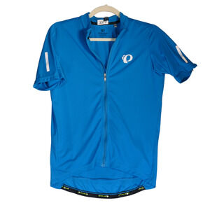 Pearl Izumi Blue Top Womens Large Performance Bike Bicycle Pockets Full Zip